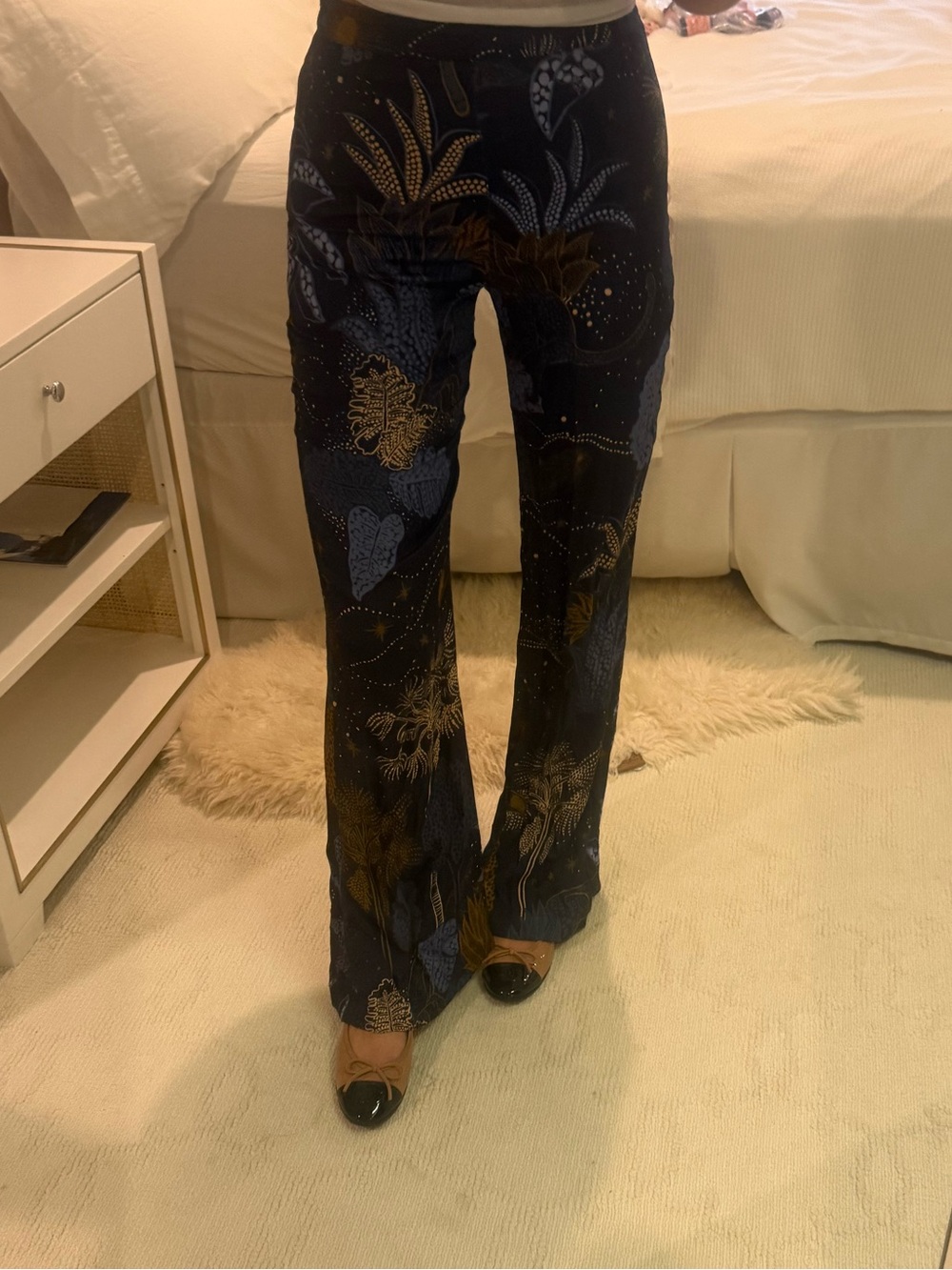Farm Rio patterned silk pants